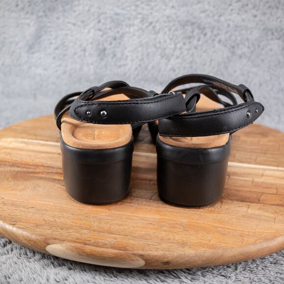 Clarks Women's Tuleah May Black Leather Womens Size 10 26177379 - Picture 4 of 7